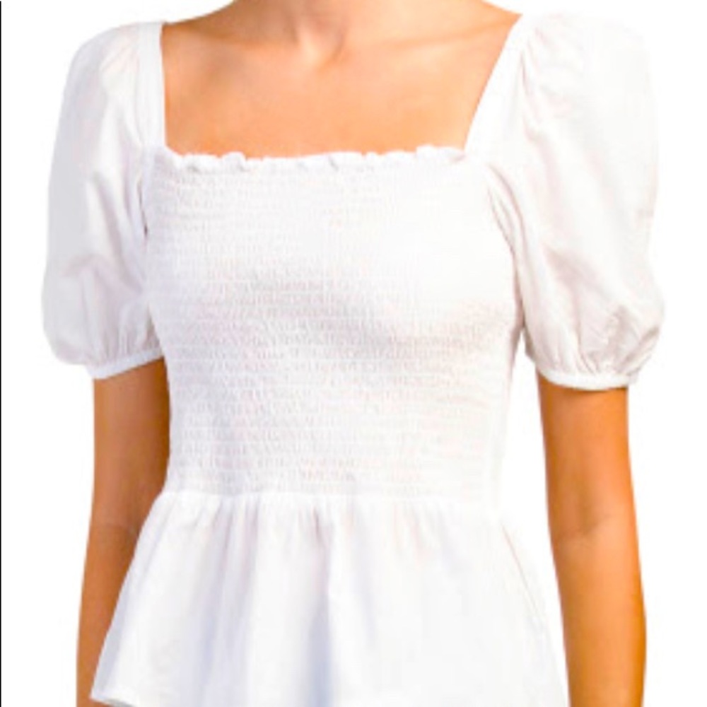 Rouched top XL white NWT